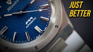 Nivada Grenchen F77 with 3 features you can't get on the Tissot PRX or Christopher Ward Twelve