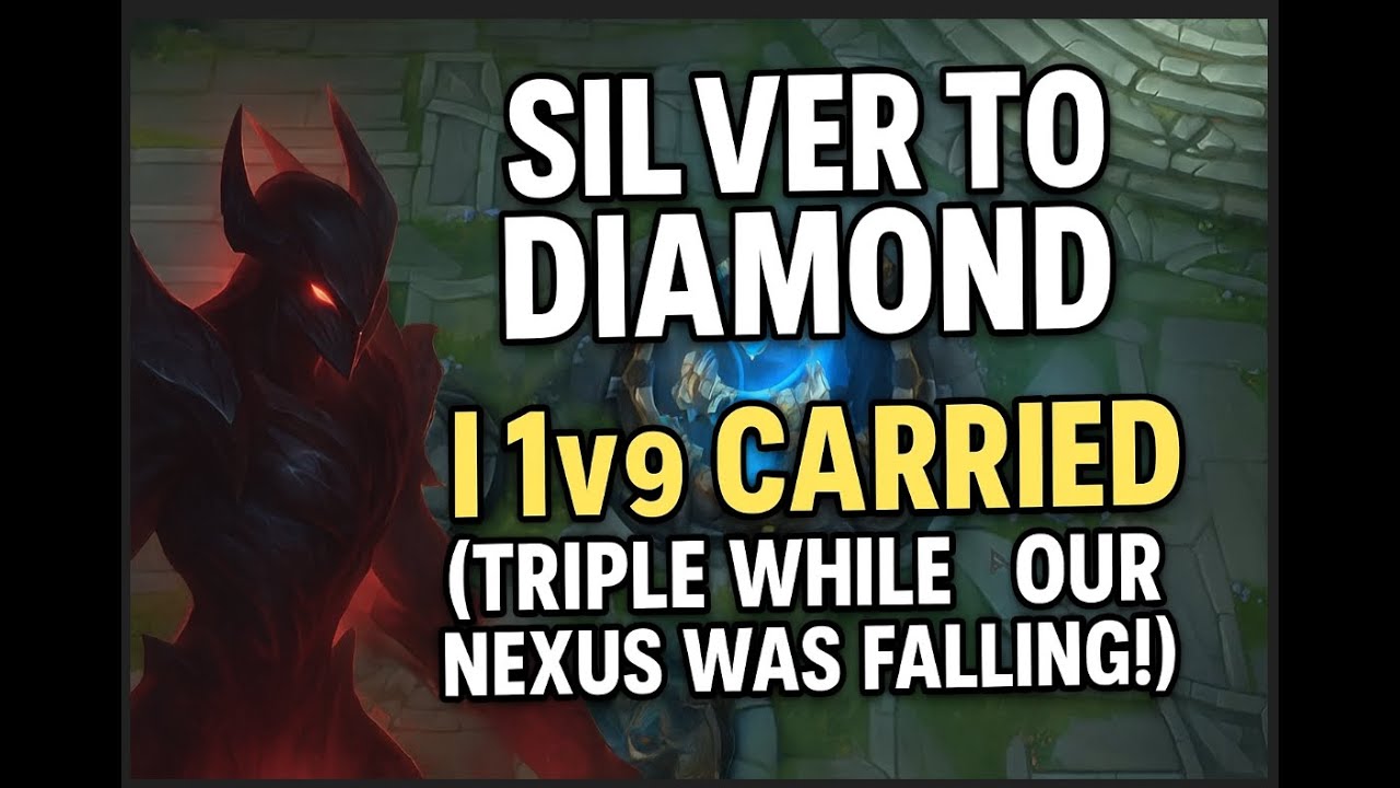Silver to Diamond: I 1v9 CARRIED with Nocturne (TRIPLE while our Nexus was falling!)