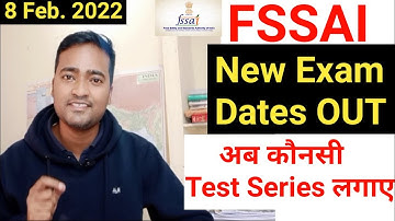 FSSAI Exam New Exam Dates Announced II  FSSAI Assistant || FSSAI CFSO II FSSAI Junior Assistant