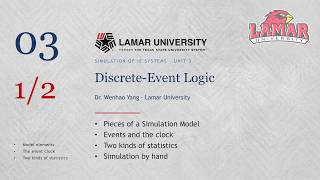 Simulation | Unit 03-1 | Discrete-Event Logic and Simulation by Hand
