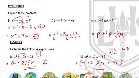 LHS N5 Mathematics - Brackets and Factorising 4 - Factorising Unitary Trinomials