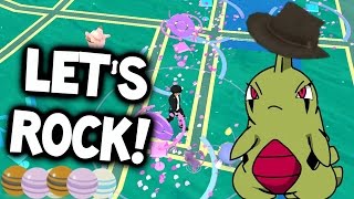ROCK EVENT = INSANE!!! WE GOT LARVITAR & AERODACTYL SEVERAL TIMES! (Pokémon GO Rock Event)