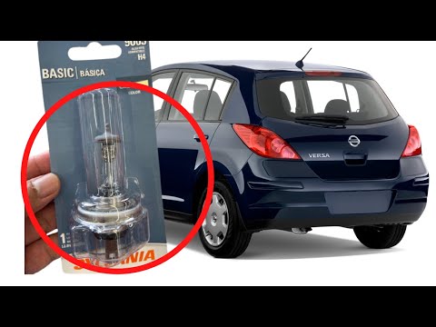 How to remove change replace Headlight bulb Nissan Versa (Easy Way)