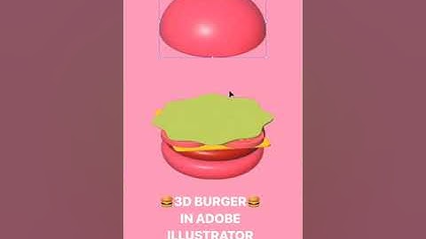 3D Burger in Adobe Illustrator🍔  #3dburger #burgerart #burgerillustration #burger