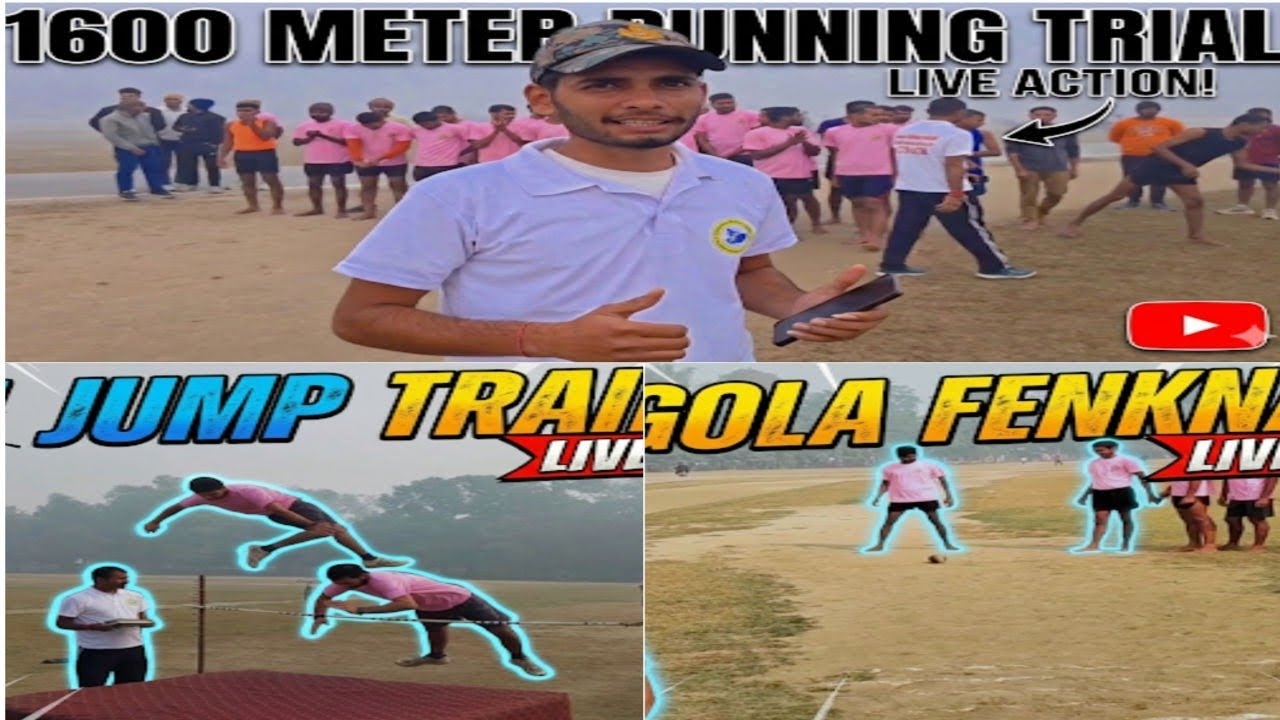 1600 Meter Running Trial Live Action! High jump 🦘 Shot put throw #viraljump #viral @anil.pushpa2001 