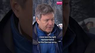 #Davos: #Germany’s Habeck on the new defense minister #shorts