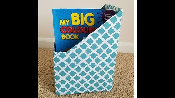 Diy cereal box book holder / file organizer magazineholder /best out of waste idea /diy organizer