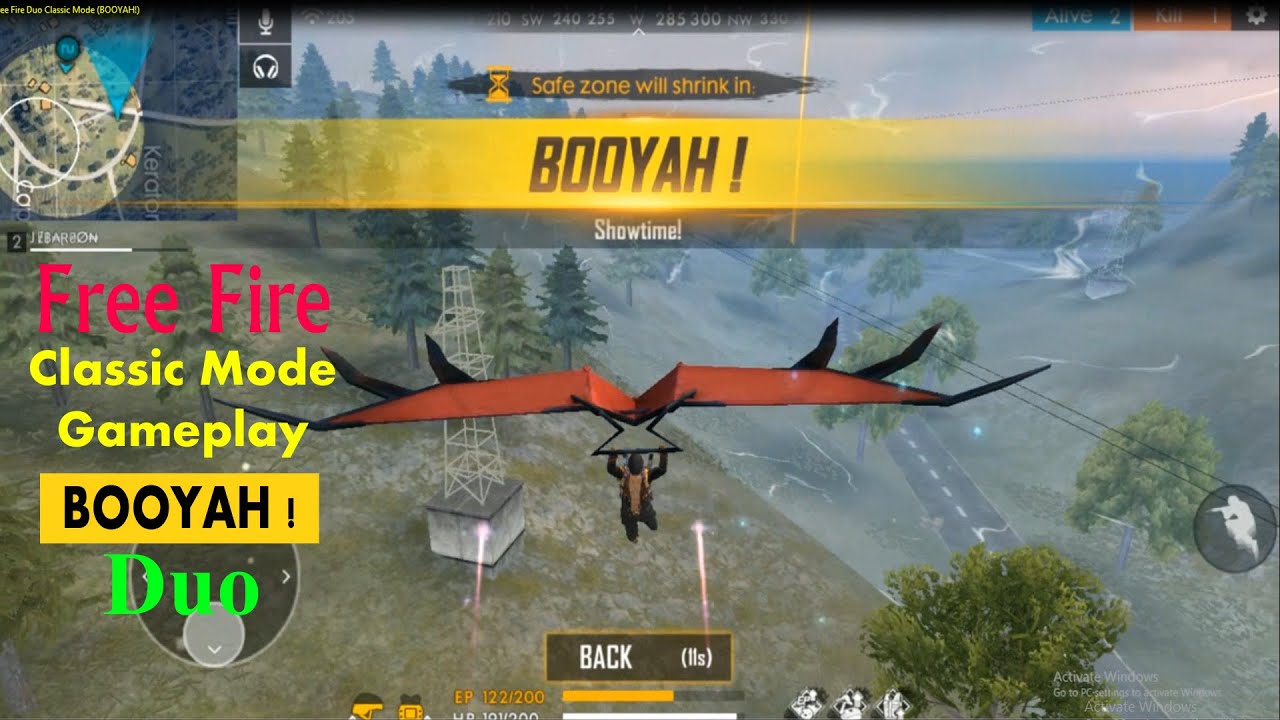 Garena Free Fire Duo Classic Mode Gameplay Booyah Youtube