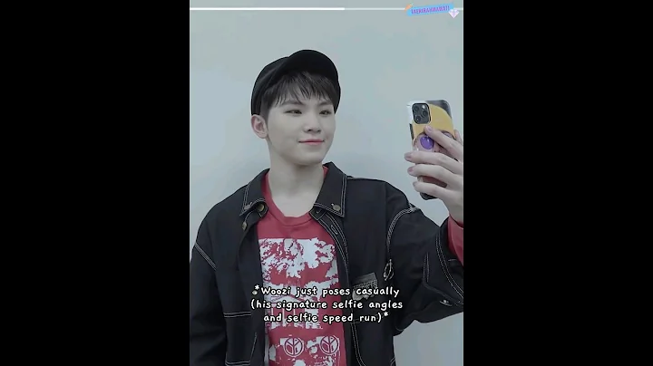 when svt members give their best poses and then... there's woozi 📱😂🤣 #seventeen #woozi