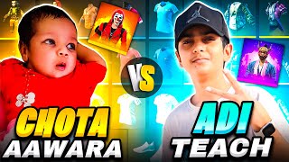 Chota AAWARA vs Aditech || Funniest Collection Versus || Free Fire