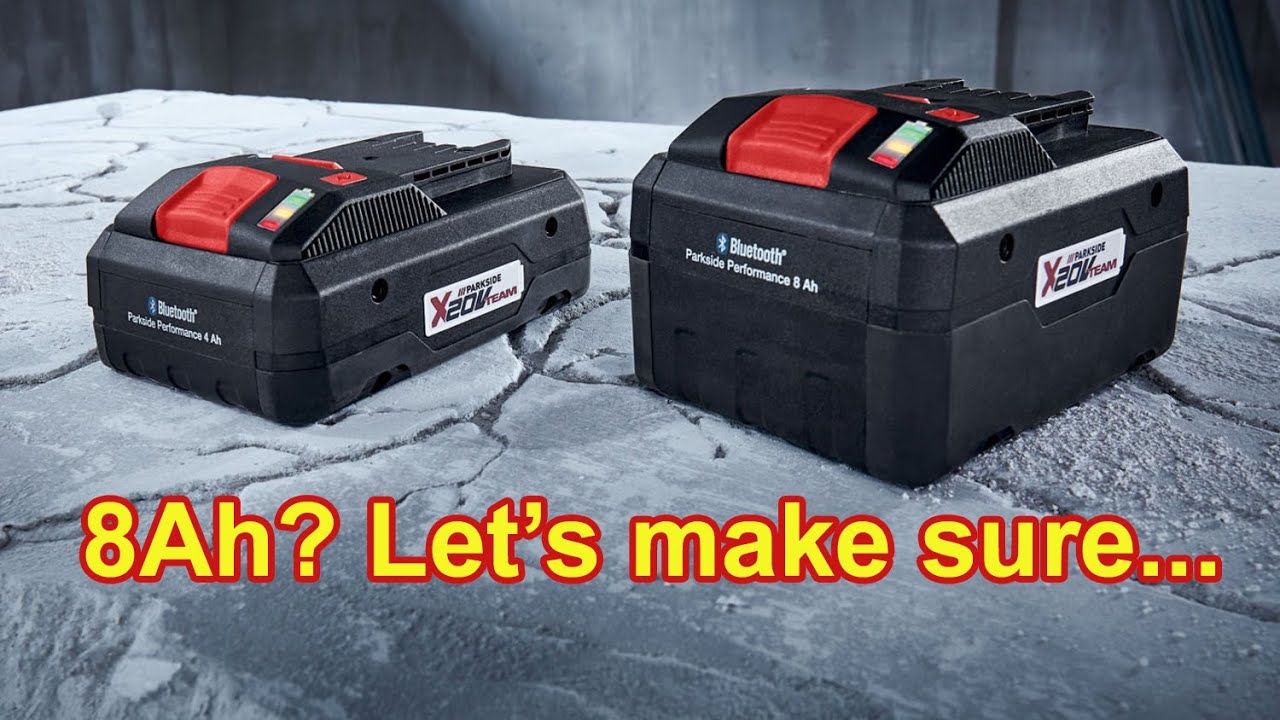 CAPACITY TEST Parkside Performance 8Ah & 4Ah PAPS 208 & 204 battery 21700 Akku Kapazität getestet