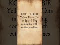 Kofi Freebie. Yellow Fussy Cuts