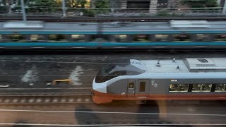 E657系　K3編成　フレッシュひたち　リバイバルカラー　並走