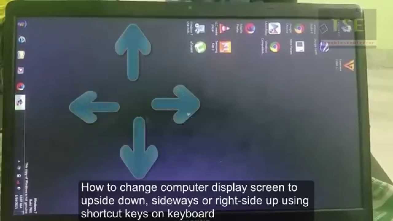 how to change computer display screen to upside down ...