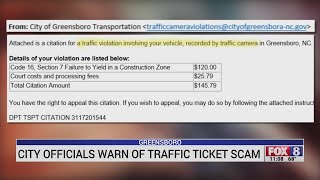 Greensboro issues warning about traffic ticket phishing scam