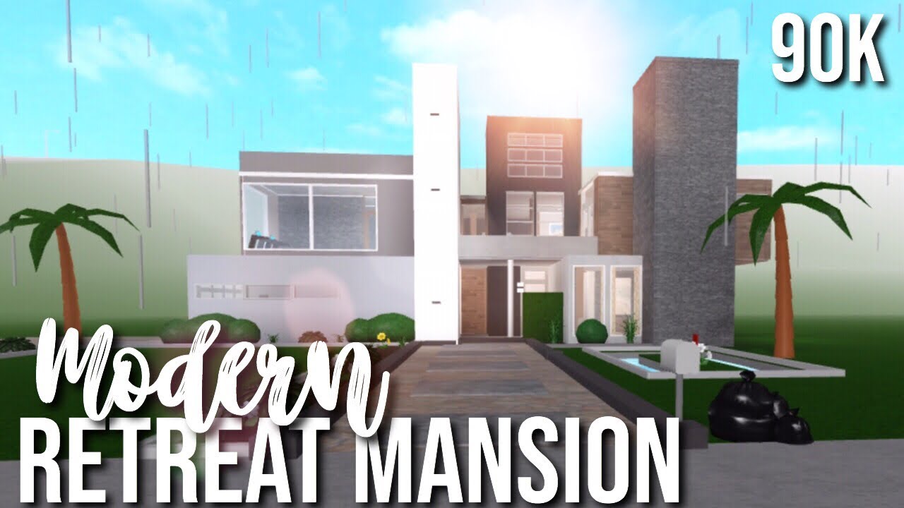 Bloxburg Modern Getaway Mansion 90k Youtube