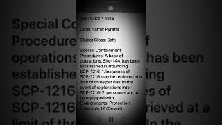 Scp 1216 Pyrami