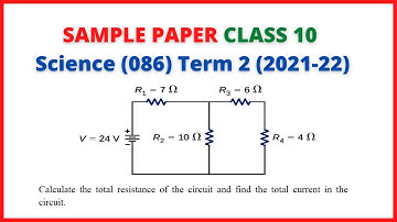 Calculate the total resistance of the circuit and find the total current in the circuit.