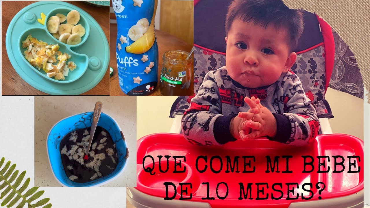 Comida solida bebe 10 meses