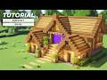 【マイクラ建築】超簡単！オークで作れるサバイバルハウスの作り方 | Super Easy Oak Survival House