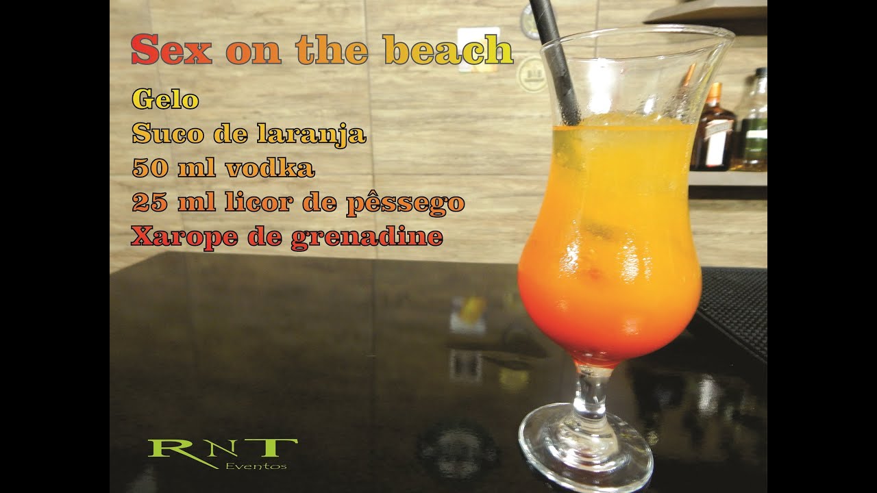 Como fazer Sex On The Beach ( receita de drink ) - YouTube