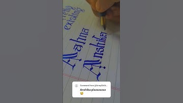 Anshika name art #shorts #calligraphy #calligraphylettering #nameart (comment your name)