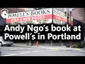 Andy Ngo’s book at Powell’s bookstore in Portland (from Livestream #64)