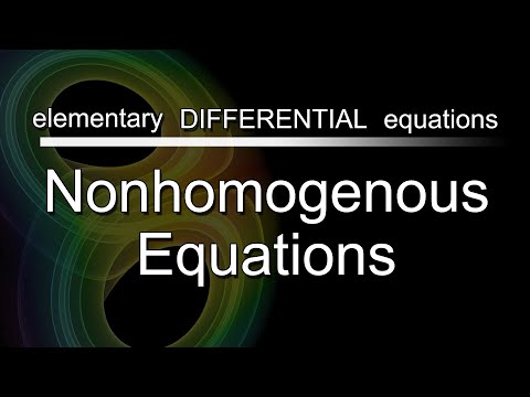 EDE - Nonhomogenous equations