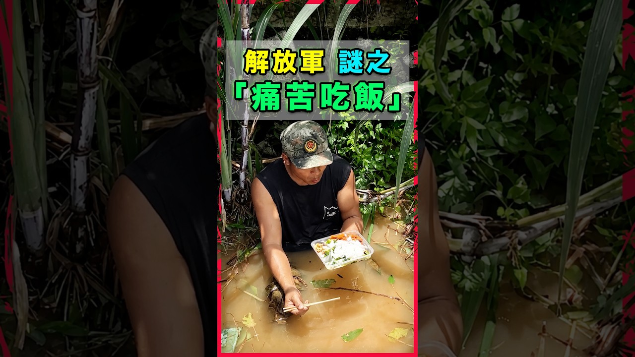 中國解放軍真的很喜歡表演「沒苦硬吃」的吃飯...這一定是中國習主席的嗜好看解放軍痛苦的吃飯 縮圖