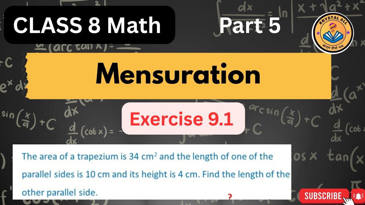 Class 8 Math Mensuration Exercise 9.1 Question 2 Important Questions ...