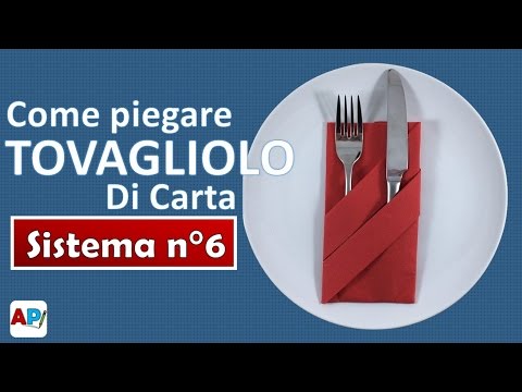 Video: Metodo di piegare i tovaglioli per apparecchiare la tavola