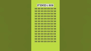 Chellange your Brain try to find this number👉69 within 5second#shorts  #shortsbeta #shortsyoutube