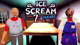 Granny With Grandpa In Ice Scream 7 Mod Gameplay