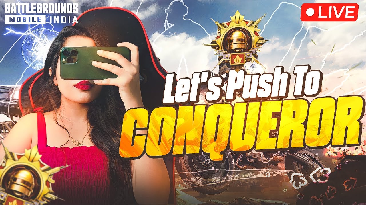 NEW SEASON RANK PUSH TO CONQUEROR 🔥BGMI LIVE❣️ #bgmi #girlgamer#livestream #rankpush  @AslaaaEsports