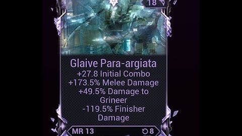 Warframe - Glaive Heavy Throw Build(+Initial Combo mods)