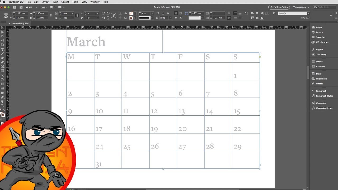 Make a Calendar Layout in InDesign YouTube