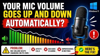 Windows 11 Mic Volume Automatically Decreases Problem Fix 🎤 | Mic Voice Low Problem