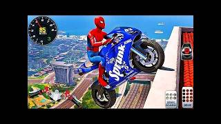 Super Hero Bike Mega Ramp Simulator 3D - Extreme Motocross Dirt Bike Stunt Racing - Android GamePlay screenshot 3