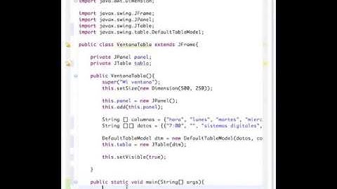 JTable, lo básico [tutorial de Java]