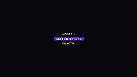 10 Glitch Titles | After Effects Project - Envato elements