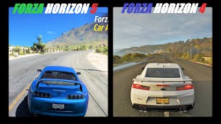 Forza Horizon 5 VS Forza Horizon 4 | Raw Car Exhuast Comparison [Improvement ? ]