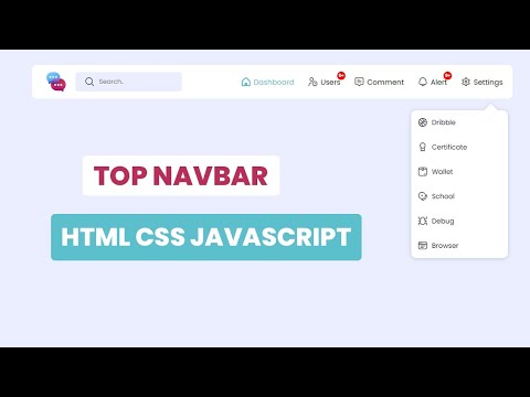 Top navbar design using html and css | topnav with dropdowns in html ...