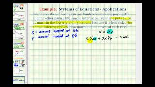 Ex: System of Equations Application - Investment Accounts