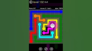 Flow Free 8x8 Mania Pack Level 132 Walkthrough