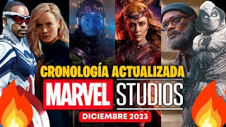 CRONOLOGÍA MARVEL 🚨ACTUALIZADO DICIEMBRE 2023🚨ORDEN CORRECTO de las SERIES y PELÍCULAS del UCM 🤯🔥