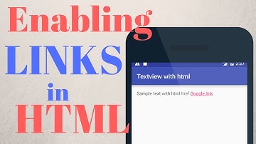 ENABLING LINKS in the HTML in TEXTVIEW - (Android Development)
