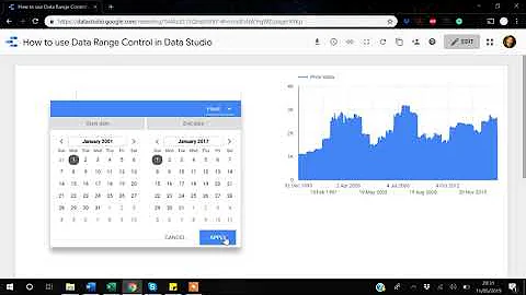 4. Date Range Controls in Google Data Studio