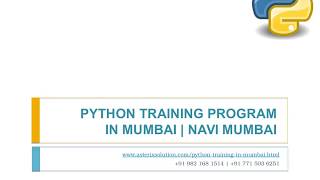 Python Training in Mumbai
