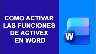 ★ HOW TO ACTIVATE ACTIVEX FUNCTIONS IN WORD