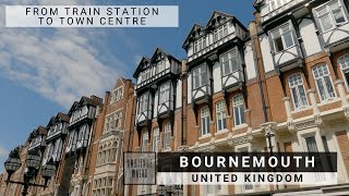 From Bournemouth train and coach station to the town centre | Bournemouth, UK | 4K 60fps